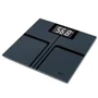 GKL FITMAX BLACK Báscula de Baño Digital con Pantalla LCD y Vidrio Templado, Negra